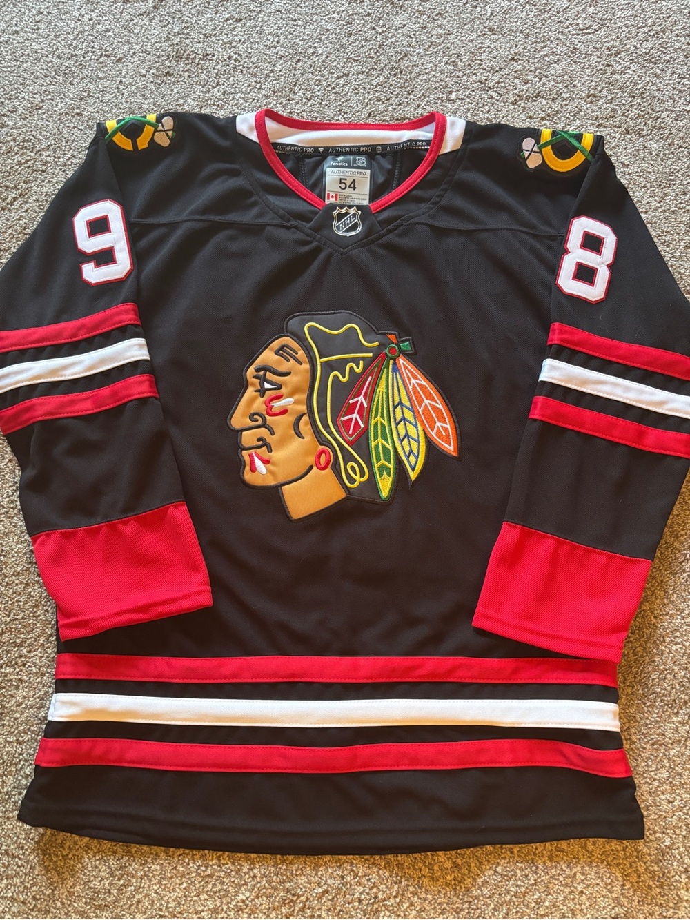 Chicago Blackhawks Connor Bedard black Hockey Jersey 54 XL